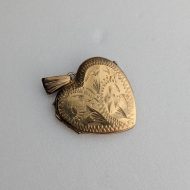 Vintage 9ct Rolled Gold Heart Locket, Love Double Photo Pendant - Image 3