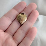 Vintage 9ct Rolled Gold Heart Locket, Love Double Photo Pendant - Image 2