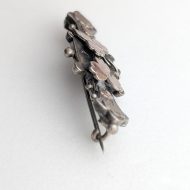 Antique Sterling Silver Gold Accent Ivy Leaf Brooch Victorian Sweetheart - Image 4