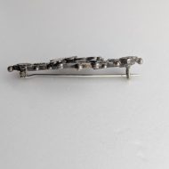 Antique Sterling Silver Gold Accent Ivy Leaf Brooch Victorian Sweetheart - Image 5