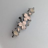 Antique Sterling Silver Gold Accent Ivy Leaf Brooch Victorian Sweetheart - Image 9