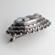 Antique Silver Montrose Agate Oval Brooch Victorian Scottish Pin - Image 5