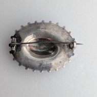 Antique Silver Montrose Agate Oval Brooch Victorian Scottish Pin - Image 9