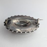 Antique Silver Montrose Agate Oval Brooch Victorian Scottish Pin - Image 10