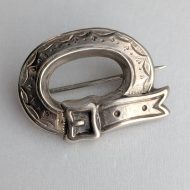Vintage Sterling Silver Buckle Brooch - Image 3