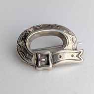Vintage Sterling Silver Buckle Brooch - Image 4