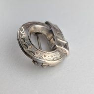 Vintage Sterling Silver Buckle Brooch - Image 5
