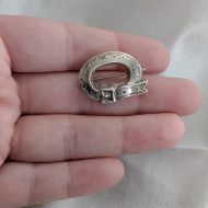 Vintage Sterling Silver Buckle Brooch - Image 2
