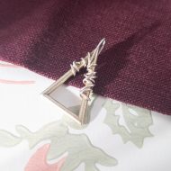 Vintage Sterling Silver Brutalist Triangle Pendant
