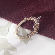 Vintage Sterling Silver Oval Brutalist Pendant
