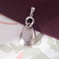 Vintage Sterling Silver Doorknocker Drop Pendant