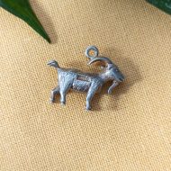 Vintage Sterling Silver Goat Charm Pendant