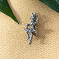 Vintage Silver Highland Dancer Charm Scotland Pendant
