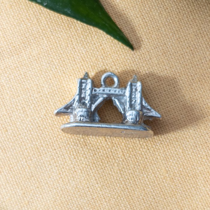Vintage Silver London Tower Bridge Charm Pendant
