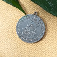 Vintage Silver One Shilling Coin Charm George