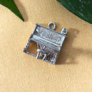 Vintage Silver Piano Charm Pendant