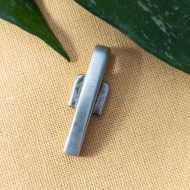 Vintage Sterling Silver Modernist Simple Pendant Rectangle