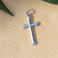 Vintage Sterling Silver Small Cross Pendant Charm