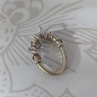 Vintage Sterling Silver Oval Brutalist Pendant, Round Barbed Wire Modernist - Image 4