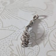 Vintage Sterling Silver Barbed Wire Pendant, Brutalist Wraped Modernist - Image 4