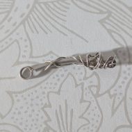 Vintage Sterling Silver Barbed Wire Pendant, Brutalist Wraped Modernist - Image 6