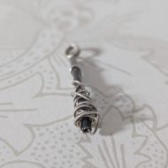 Vintage Sterling Silver Barbed Wire Pendant, Brutalist Wraped Modernist - Image 4