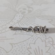 Vintage Sterling Silver Barbed Wire Pendant, Brutalist Wraped Modernist - Image 5