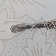 Vintage Sterling Silver Barbed Wire Pendant, Brutalist Wraped Modernist - Image 7