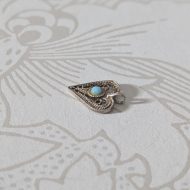 Vintage Silver Filigree Blue Love Heart Pendant Charm - Image 5