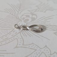 Vintage Sterling Silver Doorknocker Drop Pendant, Modernist Figure 8 - Image 3