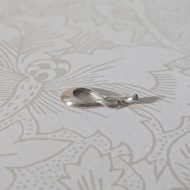 Vintage Sterling Silver Doorknocker Drop Pendant, Modernist Figure 8 - Image 6