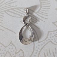 Vintage Sterling Silver Doorknocker Drop Pendant, Modernist Figure 8 - Image 7