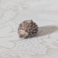 Vintage Silver Hedgehog Charm, Large Garden Pendant - Image 3