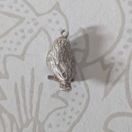 Vintage Silver Owl Charm, Bird Pendant - Image 6