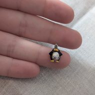 Sterling Silver Cute Enamel Penguin Pendant - Image 2