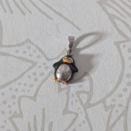 Sterling Silver Cute Enamel Penguin Pendant - Image 3