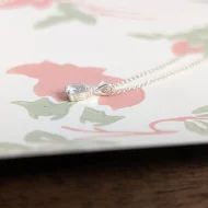 Sterling Silver Next CZ Teardrop Pendant Necklace - Image 8