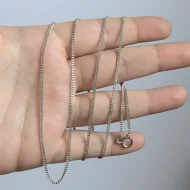 Vintage Sterling Silver Cable Link Chain Necklace Long Italy 925 - Image 9