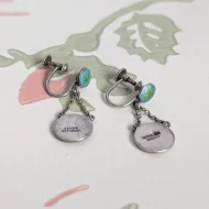 Vintage Sterling Silver Peacock Enamel Screw Back Earrings Dangle Drop Art Nouveau Arts and Crafts - Image 8