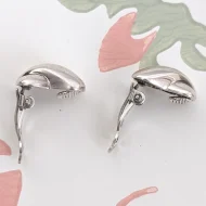 Vintage Sterling Silver Thomas Sabo Earrings Puffy Criss Cross Clip Ons 925 - Image 7