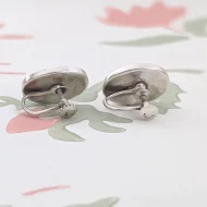 Vintage Sterling Silver Abalone Shell Screw Back Earrings - Image 6
