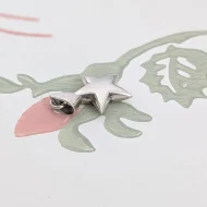 Sterling Silver Puffy Star Pendant Charm 925 - Image 4