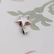 Sterling Silver Puffy Star Pendant Charm 925 - Image 7