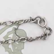 Vintage Sterling Silver Figaro Bracelet - Image 5
