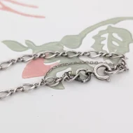 Vintage Sterling Silver Figaro Bracelet - Image 6