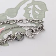 Vintage Sterling Silver Figaro Bracelet - Image 7