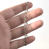 Vintage Sterling Silver Figaro Bracelet - Image 9