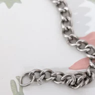 Vintage Sterling Silver Curb Link Bracelet Hallmarked - Image 4
