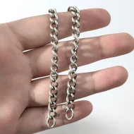 Vintage Sterling Silver Curb Link Bracelet Hallmarked - Image 5