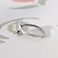 Vintage Sterling Silver Dolphin Swimming Ring Crossover Band - Image 10